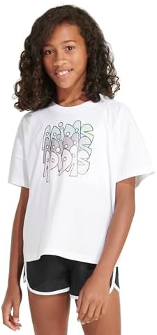adidas Girls' Short Sleeve Tee T-Shirt - Image 3