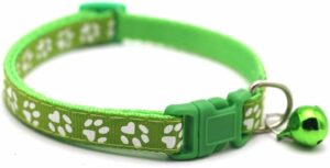 Generic Adjustable Cat Collar With Bell (Green)