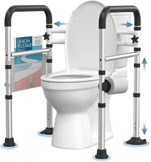 HOMLAND Adjustable Detachable Toilet Safety Rails