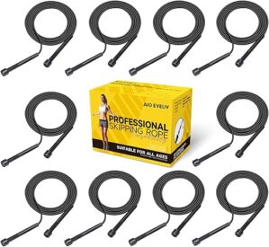 AIO EYEUY Adjustable PVC Jump Rope for Fitness