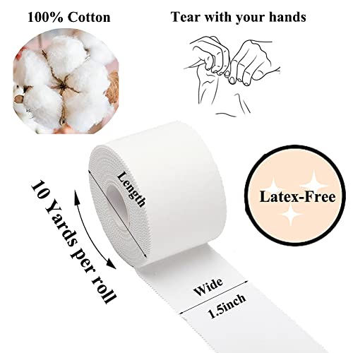 ADMITRY White Sports Tape, 5 Pack, 1.5 Inches - Image 2