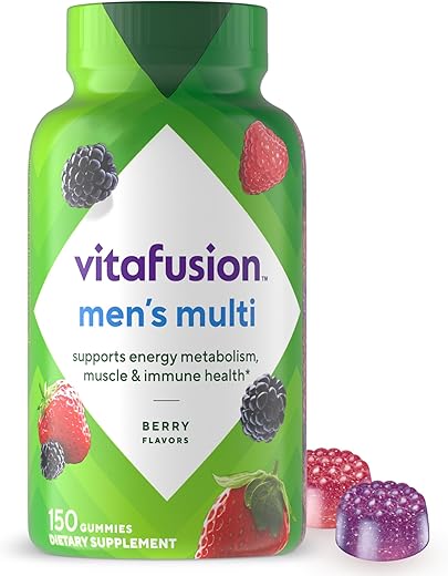 Vitafusion Adult Men's Berry Multivitamins, 75 Day Supply