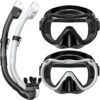 Vmkfuler Adult Snorkel Gear, 180° Panoramic Mask