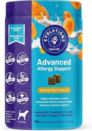 NaturVet Advanced Allergy Support Soft Chews 180ct