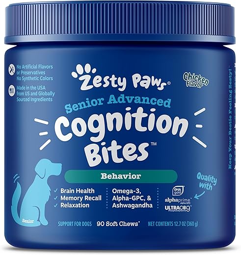 Zesty Paws Advanced Cognition Soft Chews For Dogs