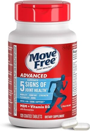 Move Free Advanced Glucosamine Chondroitin MSM Supplement, 120 Tablets