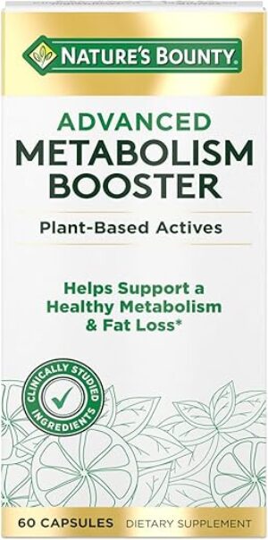 Nature’s Bounty Advanced Metabolism Booster, Supports Fat Loss, 60 Capsules