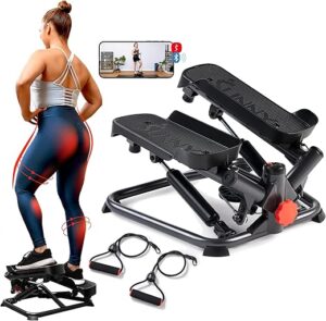 Sunny Health & Fitness Advanced Twist Stepper Machine With Bands