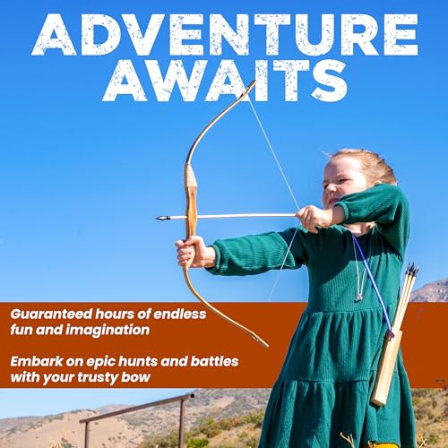 Adventure Awaits! 2-Pack Handmade Wooden Bow And Arrow Set - Image 3