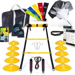 Invincible Fitness Agility Ladder Set - Enhance Speed & Coordination