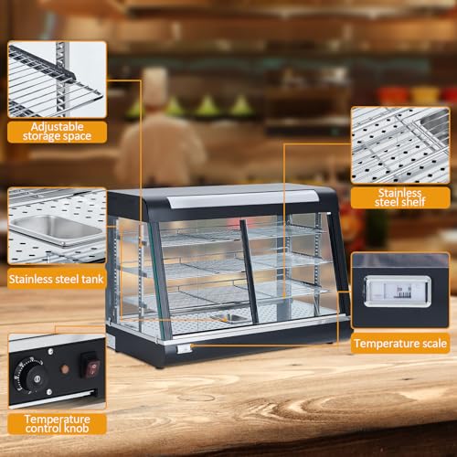 Agrestem Pizza Warmer 3 Tiers, 800W Display - Image 2