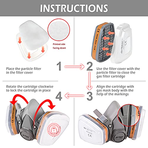 AirGearPro G-500 Reusable Respirator Mask With A1P2 Filters - Image 3