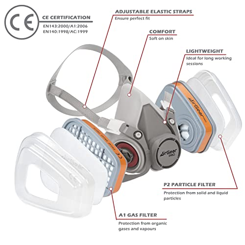 AirGearPro G-500 Reusable Respirator Mask With A1P2 Filters - Image 2