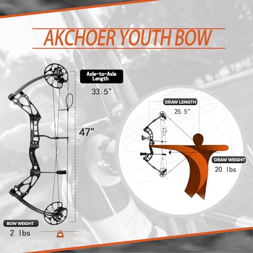 AKCHOER Adjustable Hunting Compound Bow Set 30-70 lbs - Image 4