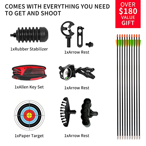 AKCHOER Youth Compound Bow Kit, 15-45 Lbs, Right Handed - Image 3