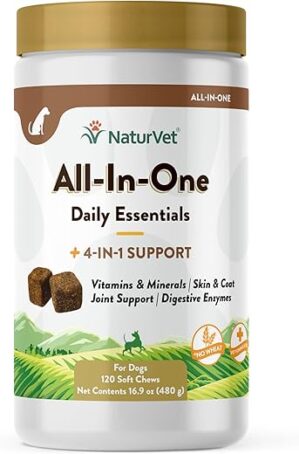 NaturVet All-in-One Dog Supplement – Joint Support, Digestion, Skin Care