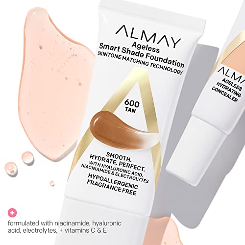 Almay Smart Shade Face Makeup With Hyaluronic Acid, Niacinamide, Vitamin C & E, 200 Light Medium - Image 5