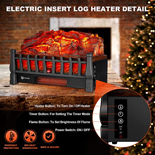 Alpaca Electric Fireplace Logs Heater With Remote - Image 4