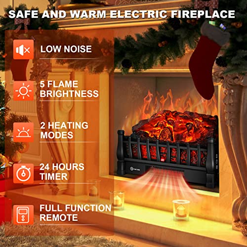 Alpaca Electric Fireplace Logs Heater With Remote - Image 5