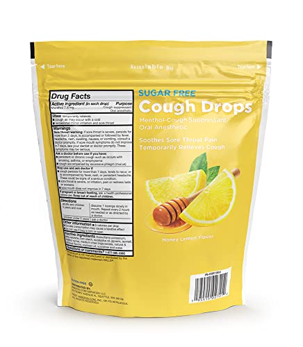 Amazon Basic Care Basic Care Honey Lemon Cough Drops - Image 2