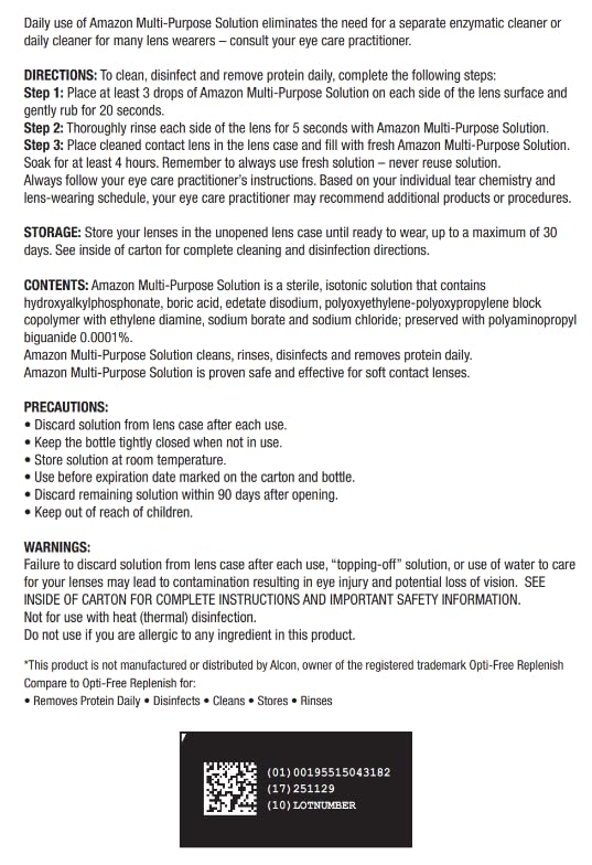 Amazon Basic Care Basic Care Multi-Purpose Contacts Solution - Image 4