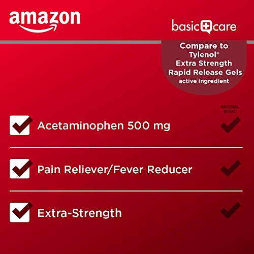 Amazon Basic Care Rapid Release Acetaminophen Caplets 500 mg - Image 3
