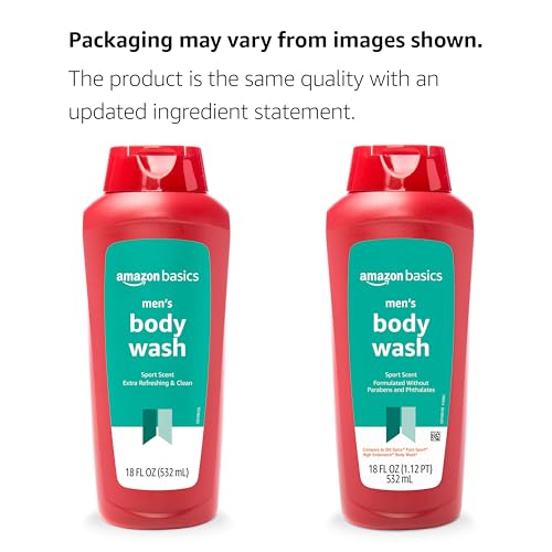 Amazon Basics Men's Sport Scent Body Wash, 18oz - Image 3