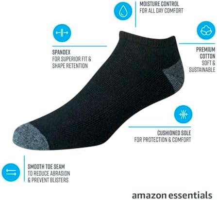 Amazon Essentials Men's Performance Athletic No-Show Socks, 10 Pairs - Image 2