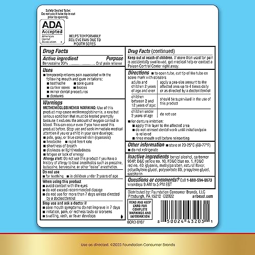 Anbesol Maximum Strength Oral Pain Relief Gel - Image 2