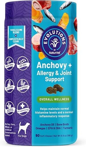 NaturVet Anchovy + Allergy & Joint Support Chews