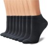 CHARMKING Ankle Non Slip Cotton No Show Socks