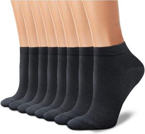 CHARMKING Ankle Non Slip Cotton No Show Socks