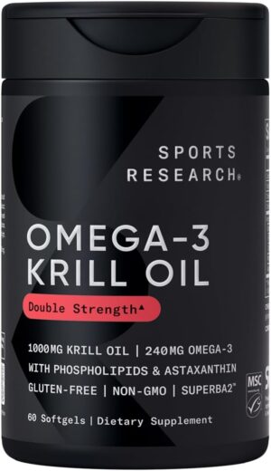 Sports Research Antarctic Krill Oil Omega 3 Softgels