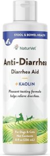 NaturVet Anti-Diarrhea Liquid Supplement For Pets, 8 Oz