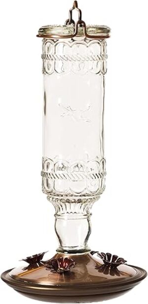 Perky-Pet Antique Glass Bottle Hummingbird Feeder 8107-1SR