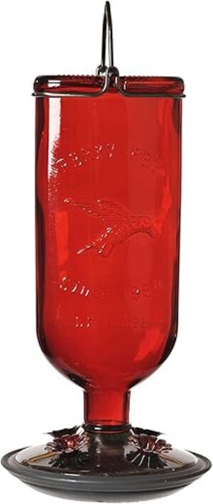 Perky-Pet Antique Glass Bottle Hummingbird Feeder 8109-2