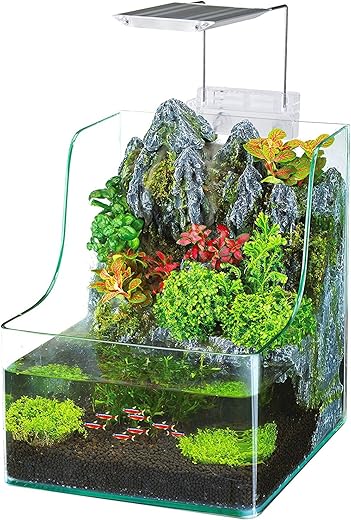 Penn-Plax AquaTerrium Hydroponic Aquarium Tank - 1.85 Gallons