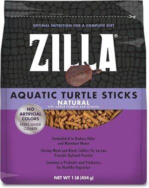 Zilla Aquatic Turtle Sticks, Nutrient-Rich Floating Food
