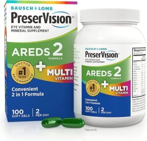 PreserVision AREDS 2 Multivitamin Eye Softgels, 100 Count