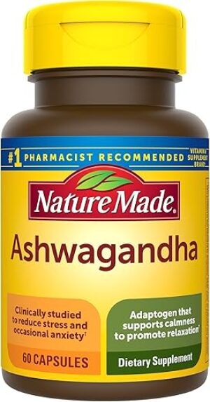 Nature Made Ashwagandha Capsules 125mg Stress Support