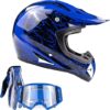 Typhoon Helmets ATV Helmet Goggles Gloves Combo