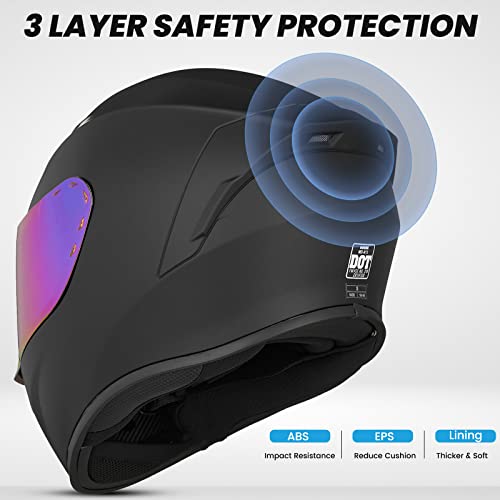 Auboa Full Face DOT Approved Motorcycle Helmet MD-813 - Image 4