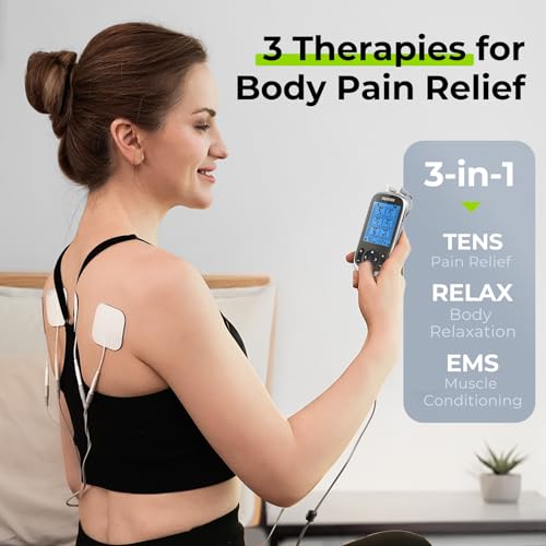 AUVON 3-in-1 TENS Unit Muscle Stimulator - Image 3