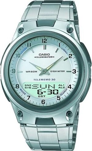 Casio AW80D-7A Sports Chronograph Watch, Silver
