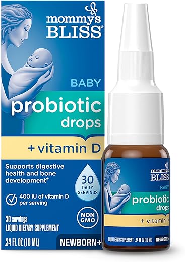 Mommy's Bliss Baby Probiotic Drops With Vitamin D, 0.34 Fl Oz