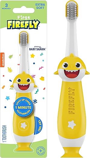 FIREFLY Baby Shark Light Up Toothbrush, Yellow