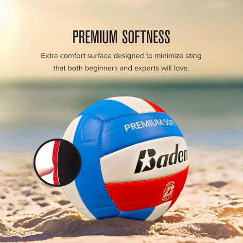 Baden Premium Soft Leather Outdoor Volleyball 6 Pack - Image 4