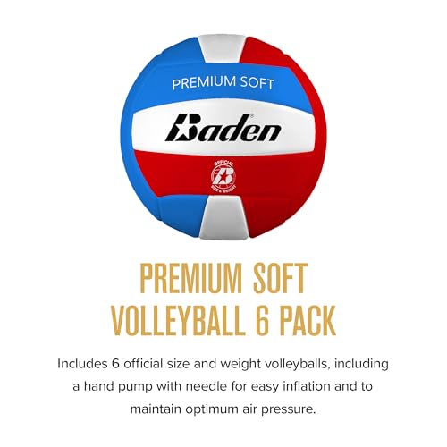 Baden Premium Soft Leather Outdoor Volleyball 6 Pack - Image 2