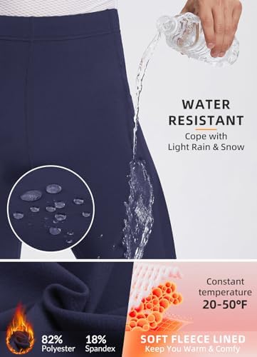 BALEAF Men's Winter Thermal Cycling Tights - Image 3