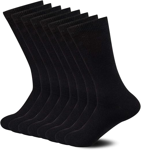 Sock Amazing Bamboo Rayon Super Soft Black Crew Socks